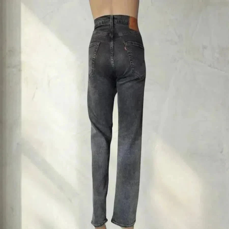 Levis premium 502 coupe straight - cintura alta - elástico - cinza – photo 3